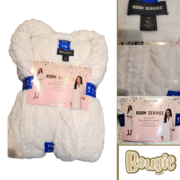 Room Service Other - Room Service Cozy Wrap Robe Large | Soft Cable Knit with Pockets NIP